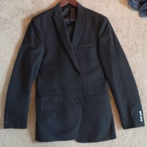 Bar III slim fit wool suit. Peak lapels